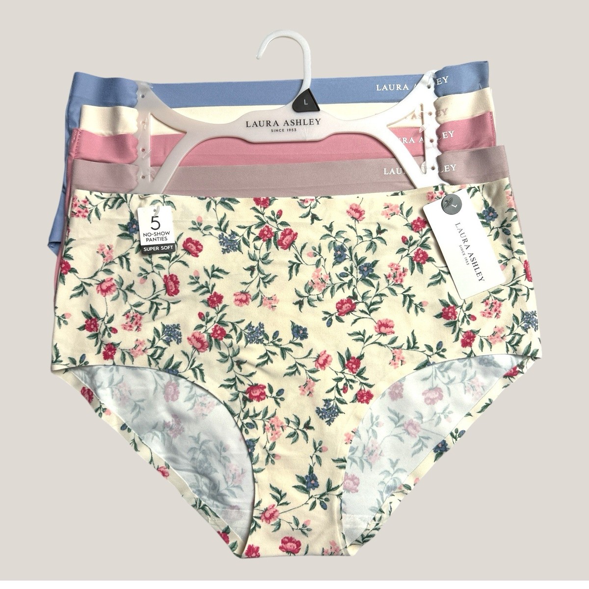 LAURA ASHLEY ショーツ 7枚セット アメリカS日本Mサイズ LAURA ASHLEY 5 Pk Women S-XL Seamless Briefs Panties Black
