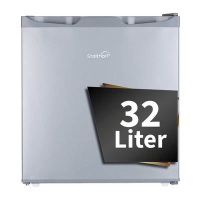 Stolthoff Mini Gefrierschrank 32L, bis -18 °C, 39 dB, leise, freistehend, Silber