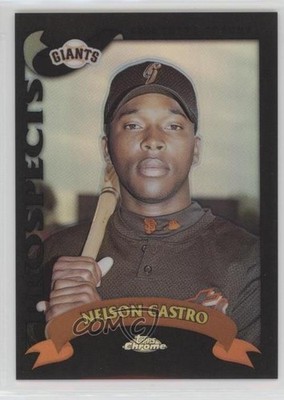 2002 Topps Chrome Traded & Rookies Black Refractor 43/100 Nelson Castro RC 2r5