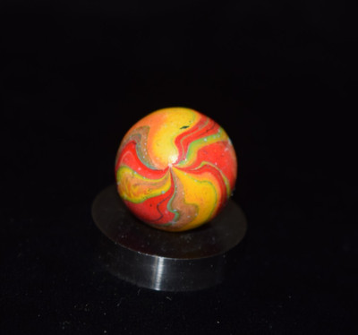    Handmade Italina Clay Swirl Marble Heavy      Shooter   Size .781''