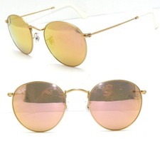 OCCHIALI DA SOLE RAY BAN ORO ROSA SPECCHIO RB 3447 112/Z2 ROUND/METALLO 3548 OCCHIALE