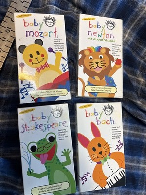 Baby Einstein Company VHS Lot Of 4 Mozart, Newton, Bach, Shakespeare