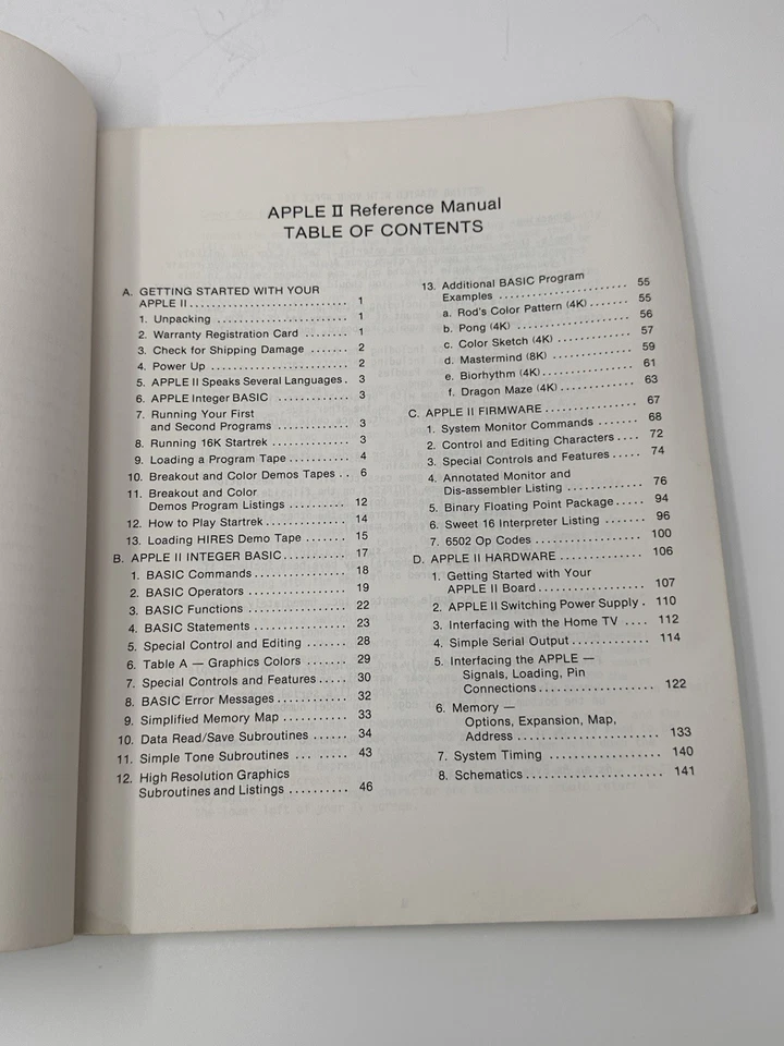 Apple II Reference Red Manual January 1978 Vintage Computer Book - Image 4 of 4