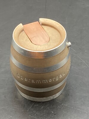 Vintage Aluminum Baier Barrel Table Lighter, Circa 1950's