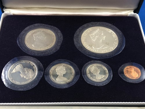 1973 British Virgin Islands Proof Set With Sterling Silver Crown & Certificates - 第 4/11 張圖片