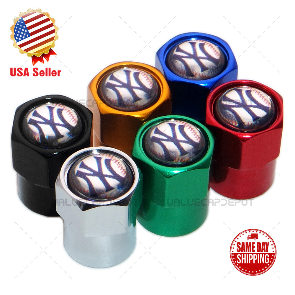 Hex New York Yankees Sport Car Wheel Tire Air Valve Caps Stem Dust Cover Limited eBay
