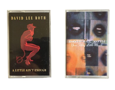 David Lee Roth x2 Your Filthy Little Mouth + A Little Aint Enough Cassette Tape