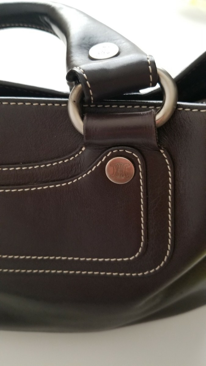 【CELINE】Boogie bag 32 Authentic vintage CELINE Boogie Bag brown leather tote bag
