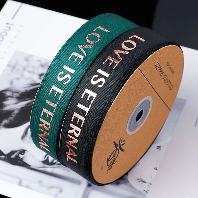 50 Yard Polyester Grosgrain Ribbons Love Is Eternal Printed Party Craft DIY Chic - Image 3 of 4