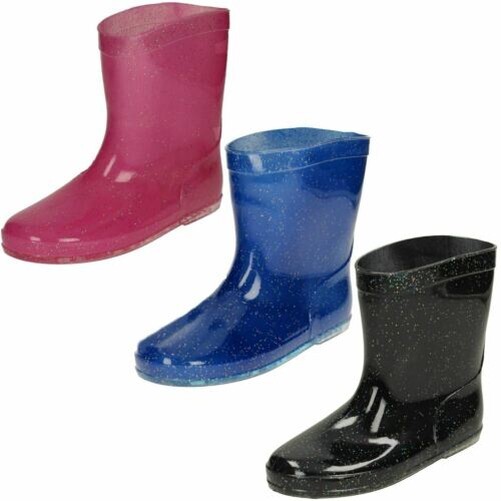 Niña Spot On Purpurina Corto Botas de Agua