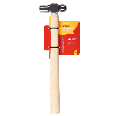 Amtech Kugelkamm 4 Unzen Hammer Holzgriff für Metall Stanzen Nieten Zum Selbermachen A0700