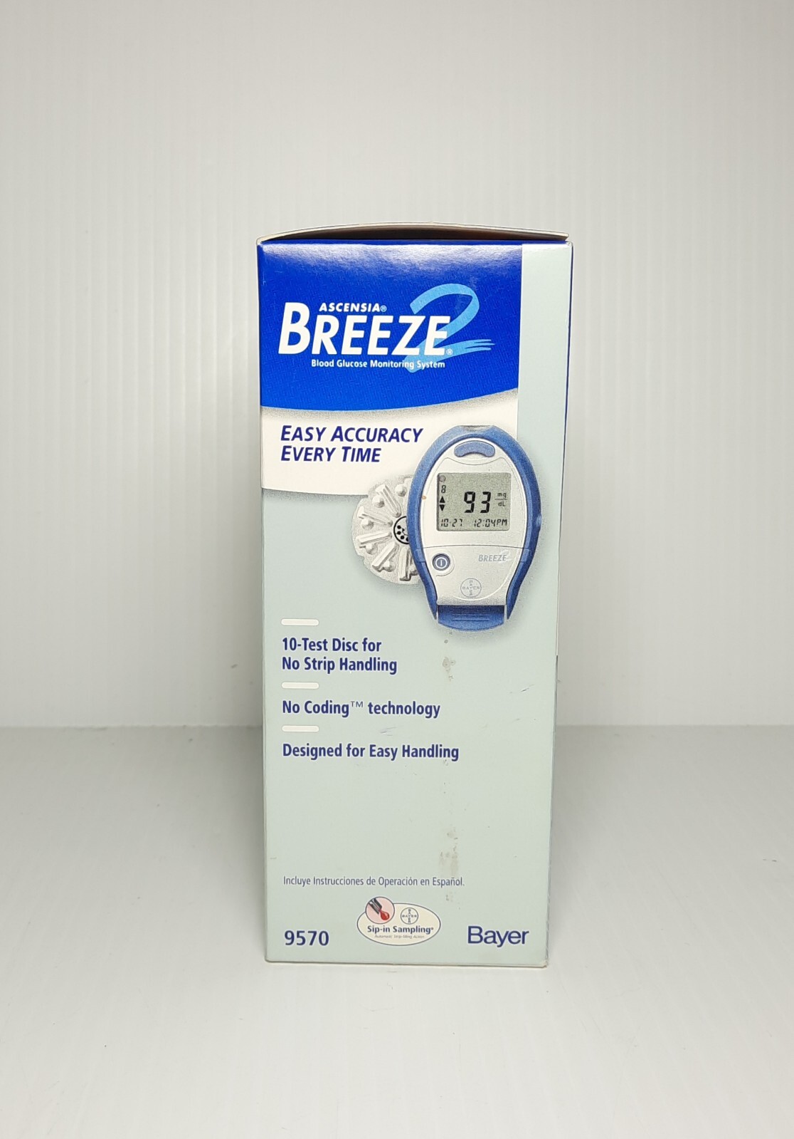 NEW SEALED Bayer Breeze 2 Blood Glucose Monitoring System 301939570016