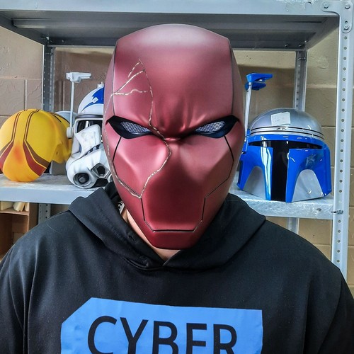 Dc Comics Cosplay Red Hood Damaged Helmet Dc Universe Arkham Red Hood Mask Ebay
