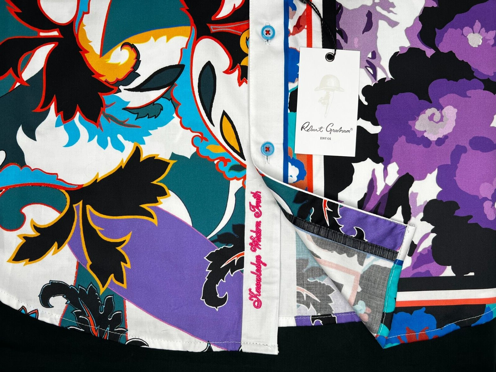 Robert Graham DUVAIL  Abstract $238 2XL Classic Short Sleeve Shirt NWT XXL