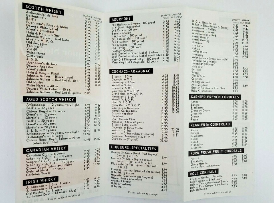 1960s Sparkys Liquor Stores St Thomas Virgin Islands Vintage Travel