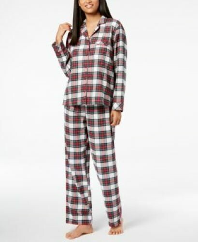 Family Pajamas 2-PC Stewart Plaid Cotton Knit Plaid 100% cotton size S