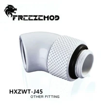 45° Angled 45 Degree G1/4 Rotary Fitting Swivel Elbow for Water Cooling White