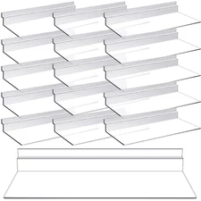 16 Pack 4 X 10 Inch Slatwall Shelves Hanging Accessories Clear Slatwall Shelf Pl