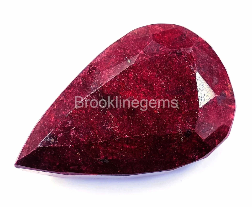 Natural EGL Certified 2000 Ct African Red Ruby Pear Cut Huge Loose Gemtone 25S  - Image 4 of 4