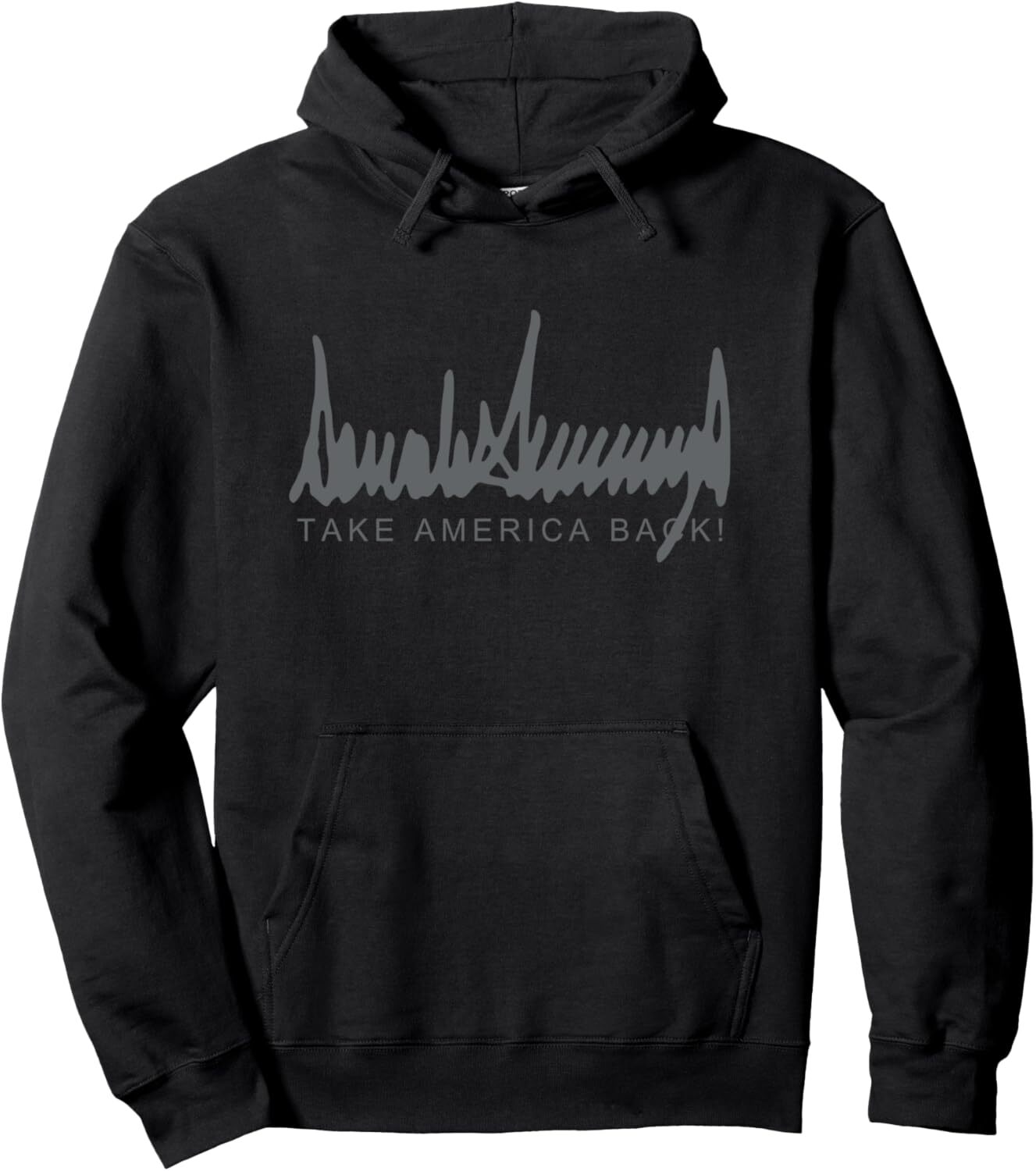 Dark Trump Signature Take America Back Inauguration Hoodie Pullover