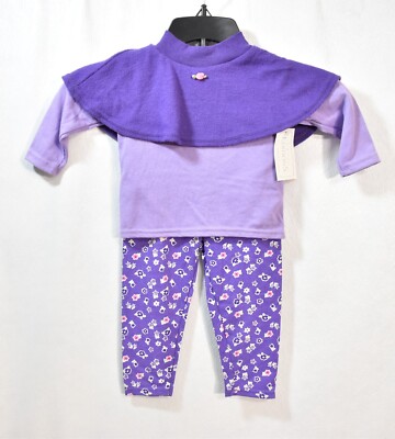 Basic Editions  Purple Pants & Top  Set Size 12 months Girl's Outfit