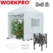 WORKPRO 8'x6' Walk-in Greenhouse Instant Pop-up Heavy Duty Gardening Green House