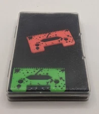 Set Of 2 Ceramic Splatter Stagger Tooth Blade Clip 2 Hole (Pink/ Green)