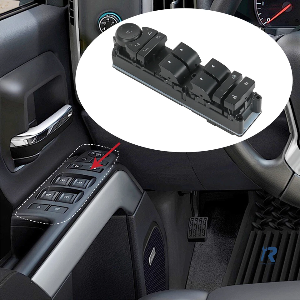 20835553 Interruptor de ventana eléctrica del lado del conductor delantero izquierdo para Chevrolet GMC Cadillac Foto 2 de 4