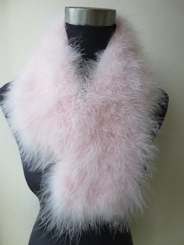 Real Ostrich Feather Fur Scarf Shawls Winter Warm Collar Handmade Fluffy Soft - Picture 27 of 34