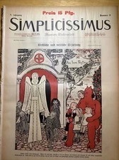 1903 RARE GERMAN SIMPLICISSIMUS MAGAZINE ~ ART NOUVEAU / JUDGENDSTIL  ERA