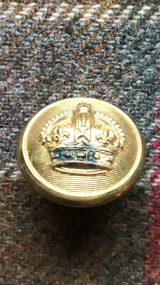 HM Customs & Excise ''Waterguard'' Uniform King George VI Crown Brass Button