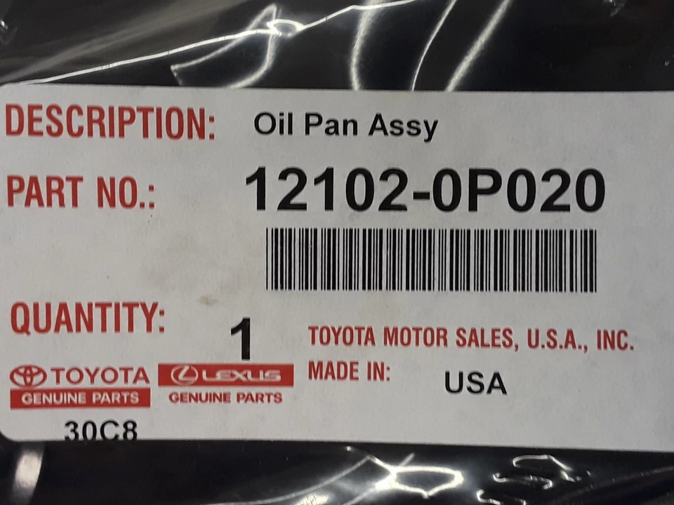 Toyota Avalon Camry Highlander Sienna Venza cárter de aceite 2GRFE genuino fabricante original fabricante original nuevo Foto 3 de 3