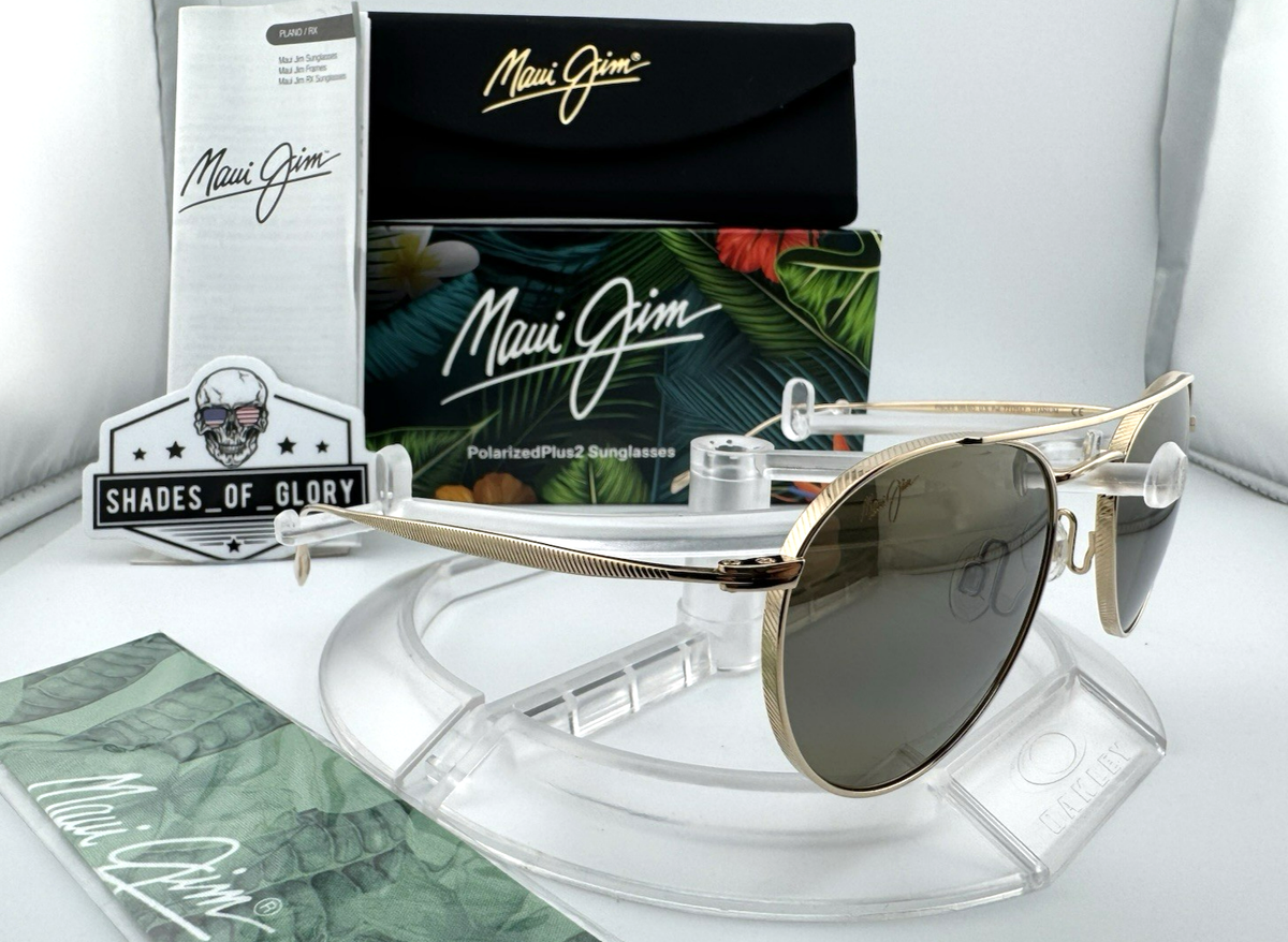 MAUI JIM PISCES MJ H548N-16 GOLD TITANIUM HCL BRONZE 