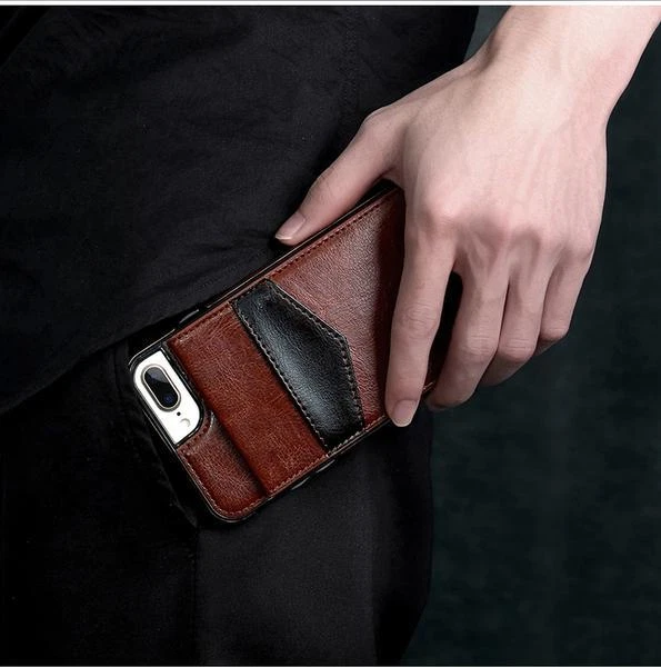 KISSCASE PU Funda de Cuero Abatible Apple iPhone 14 13 12 11 X XS XR 8 7 6 Pro Max S Foto 2 de 4