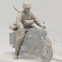 Torro 1:16 Figurenbausatz Figur Deutscher Motorrad Soldat 1 - 2222000180
