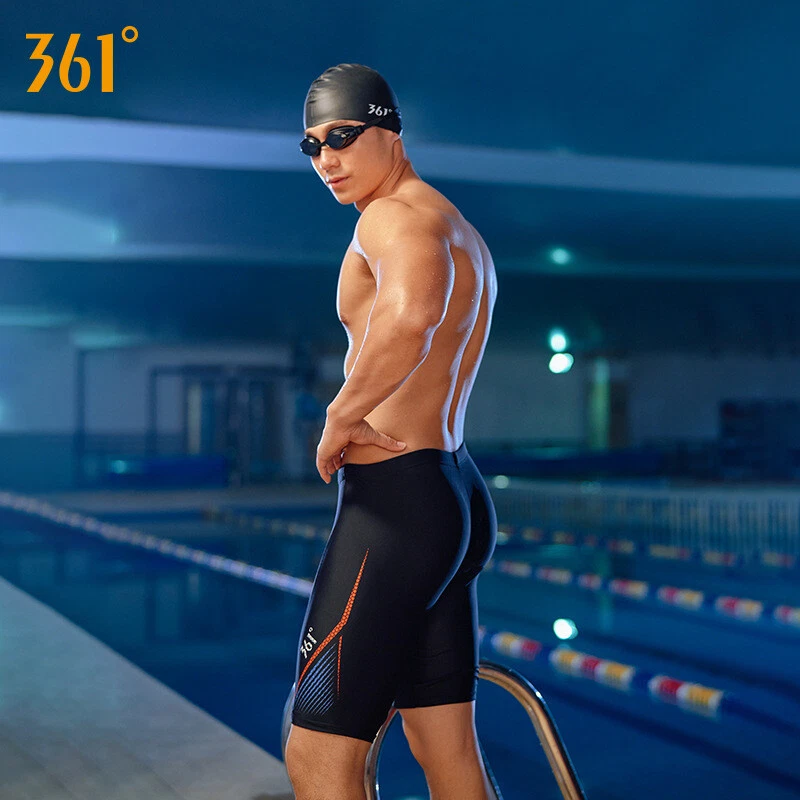 Men Swim Jammers Swimwear Training Racing Competition Swim Shorts Swim  Trunks