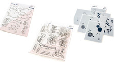 Pinkfresh Studio "HAPPY FOR YOU" Stamps, Dies and Layering Stencils Set MSRP $74