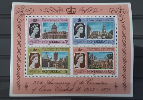 Montserrat 1978 Coronation stamps & minisheet MNH - SG 422 - 425 & MS426 - Picture 4 of 4