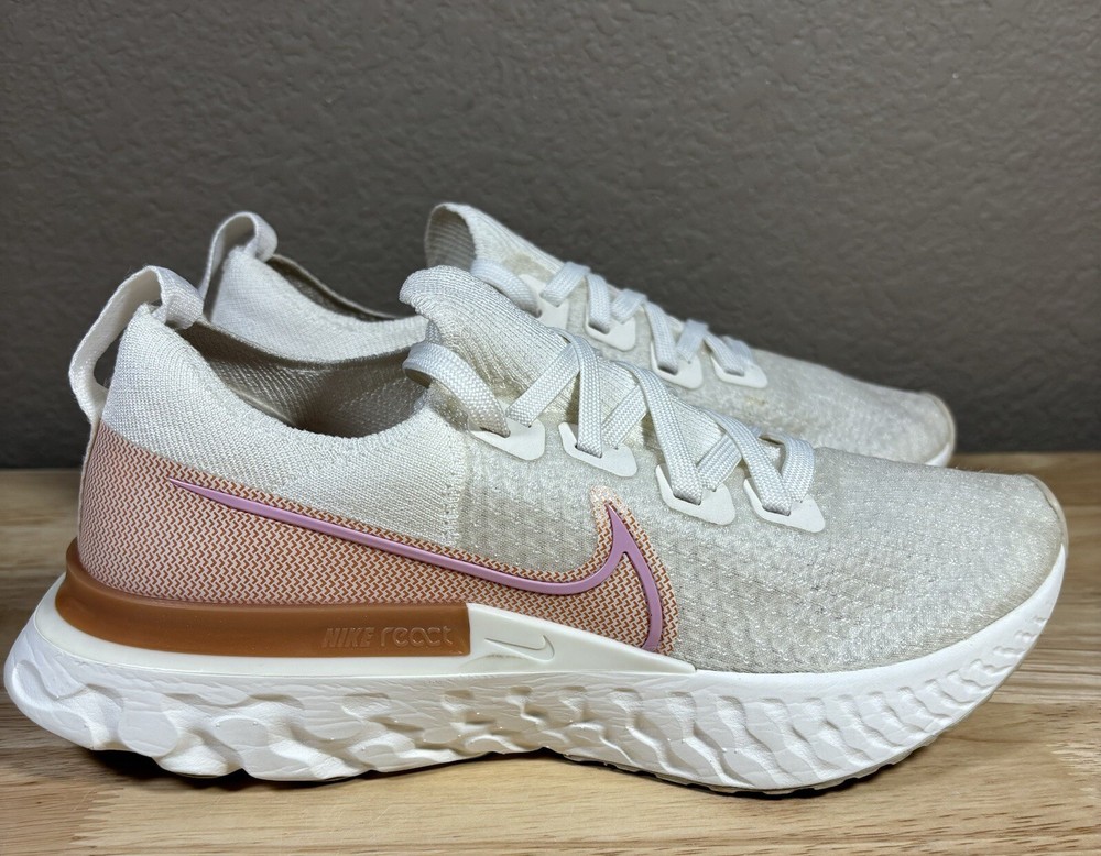 Nike React Infinity FK Women's Running Shoes Sail White Pink Size 8 CD4372-103
