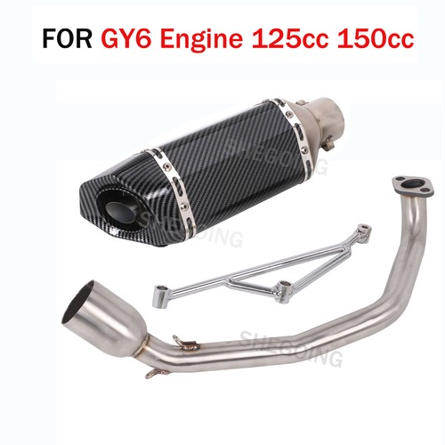 For GY6 Engine 125/150cc Scooter ATV Motorcycle Exhaust Muffler 310MM Tail Pipe - Picture 2 of 7
