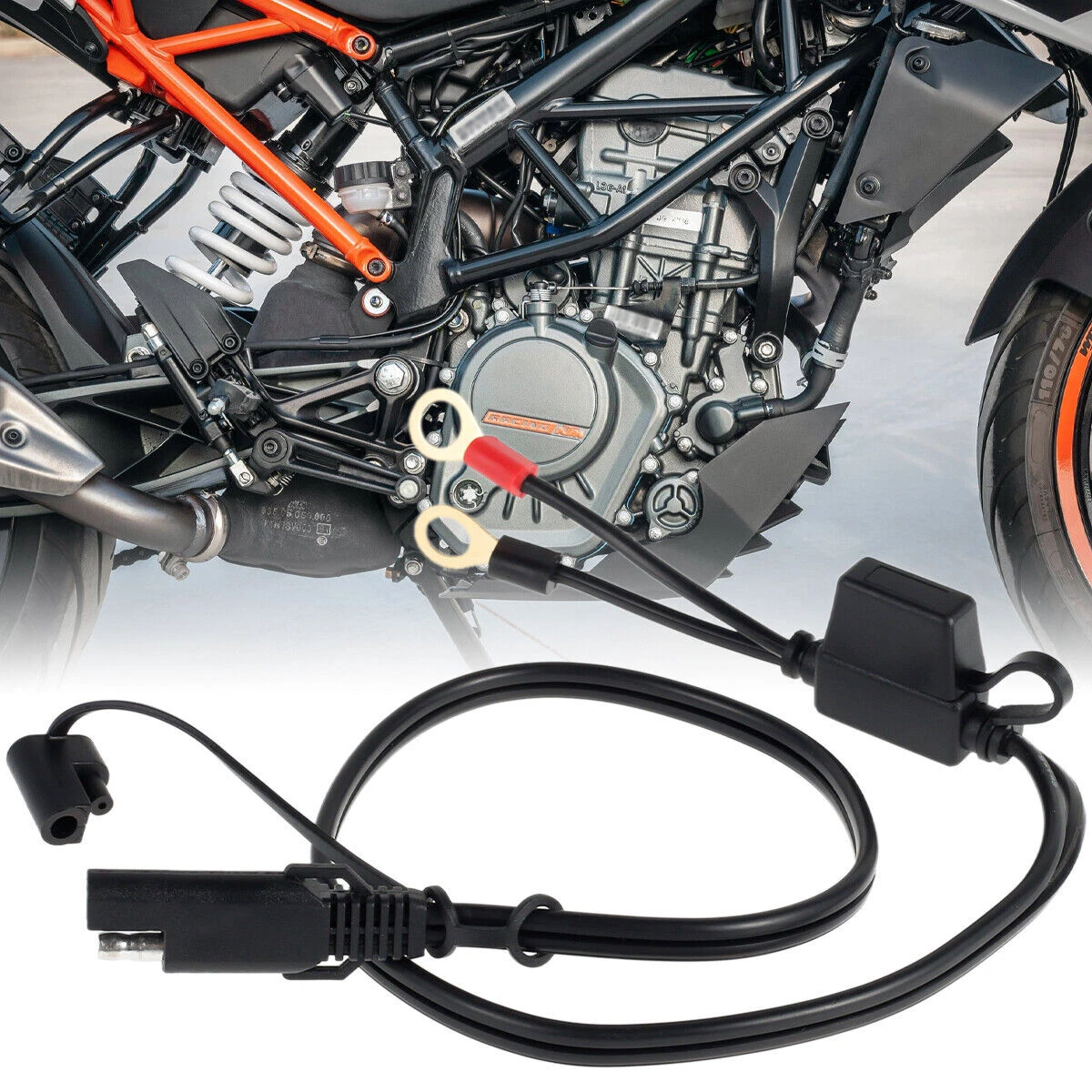 Battery Cable Tender Terminal Ring Sae Connector Harness Charger Extension Cord Battery Cable Tender Terminal Ring Sae Connector Harness Charger Extension Cord