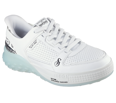 SKECHERS Snoop Dogg Sizzle Slip-ins White Sneaker Men's sizes 7-14