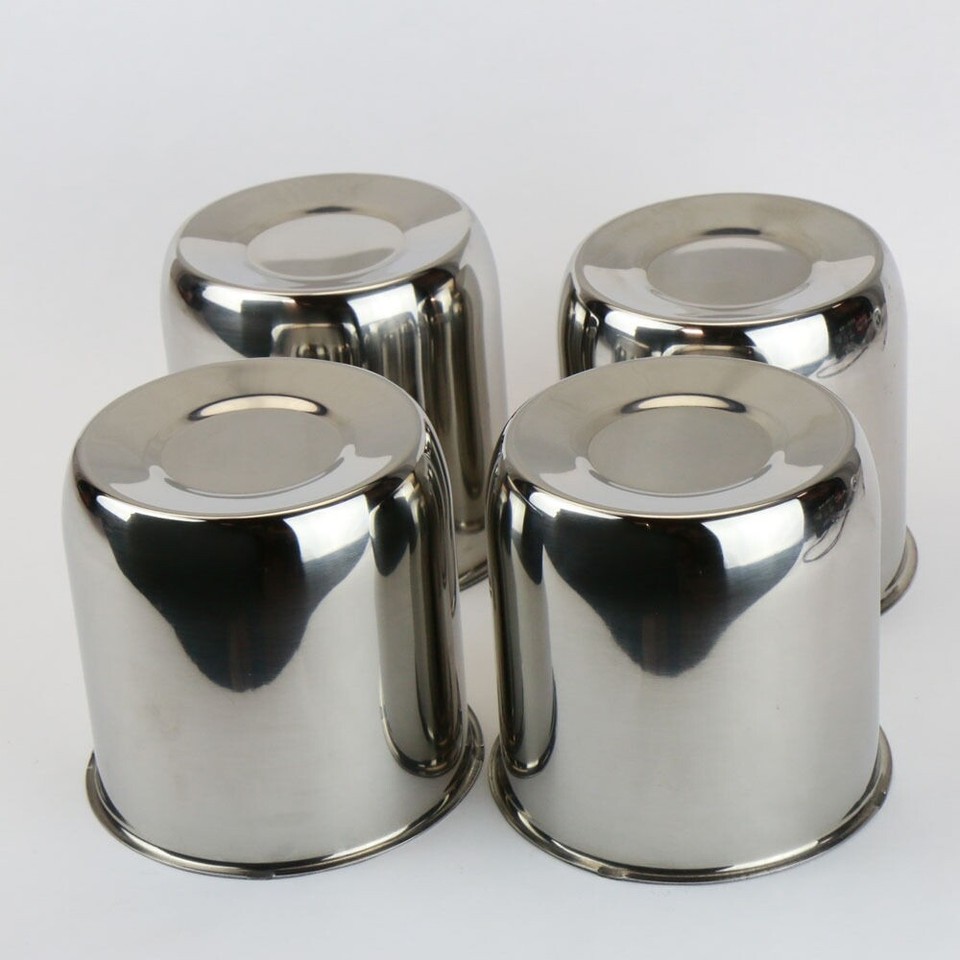 ION Alloy Wheel Center Cap (C1702): Stainless Steel, Push-Thru, 5.12" Bore, 8 Lug, For ION 133 Rims