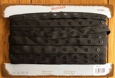 Nortexx Snap Tape/Popper Tape Fastener/18mm wide/10mts BLACK