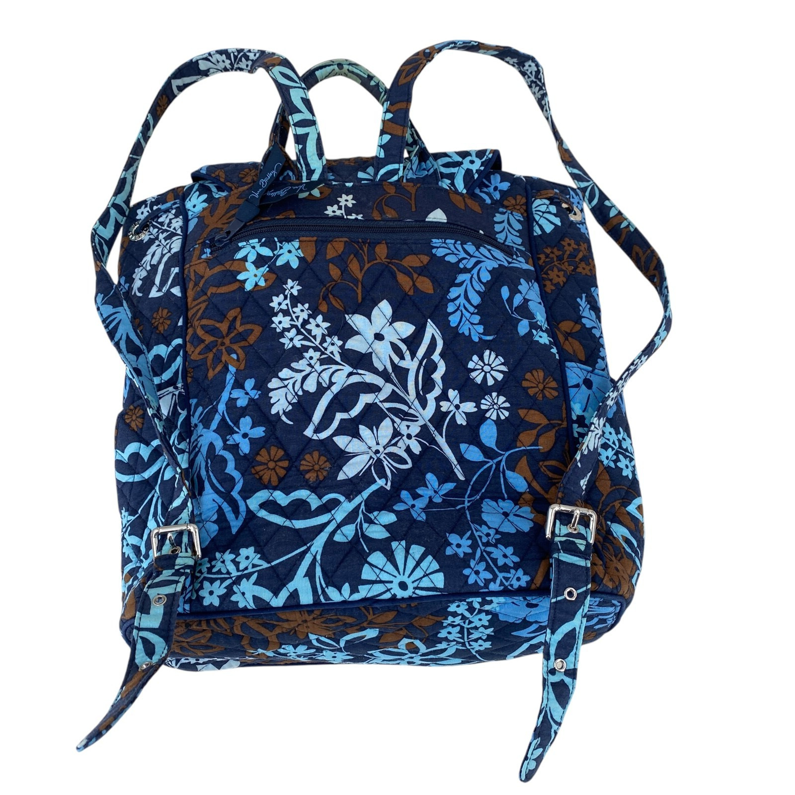 Vera Bradley Campus Tech Backpack Blue Java Flora… - image 6