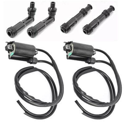 2 Sets Ignition Coil & Spark Plug Cap for Honda CB750 Nighthawk 750 1991 - 2003