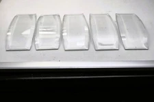 Five Exterior Lighting Replacement Glass Lens Clear Beveled & Arched