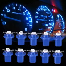 10* T5 B8.5D 5050 SMD LED Blue Car Dashboard Instrument Light Bulb Accessories