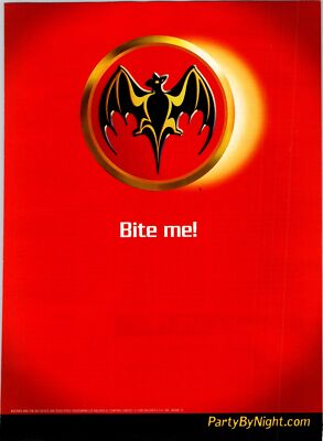 2000 VINTAGE 2 PAGE MAGAZINE PRINT Ad FOR BACARDI RUM BITE ME I'LL BITE YOU BACK