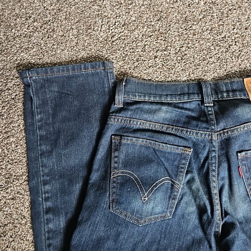 Levi Strauss Co. Size 14reg 27x27 Style 511 Skinny Dark Blue Wash Denim Jeans - Picture 2 of 9
